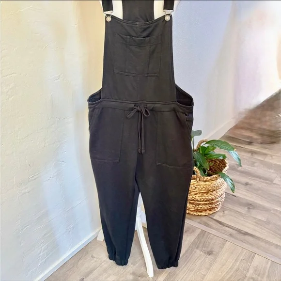Wallflower black Cotton Jumpsuit Overalls drawstring waist M - Picture 7 of 11